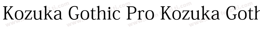 Kozuka Gothic Pro Kozuka Gothic Pro字体转换